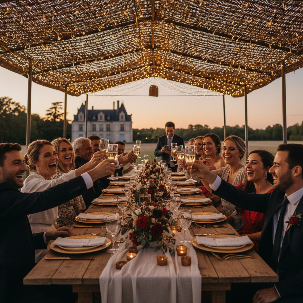 Classement des tables du mariage avec podium